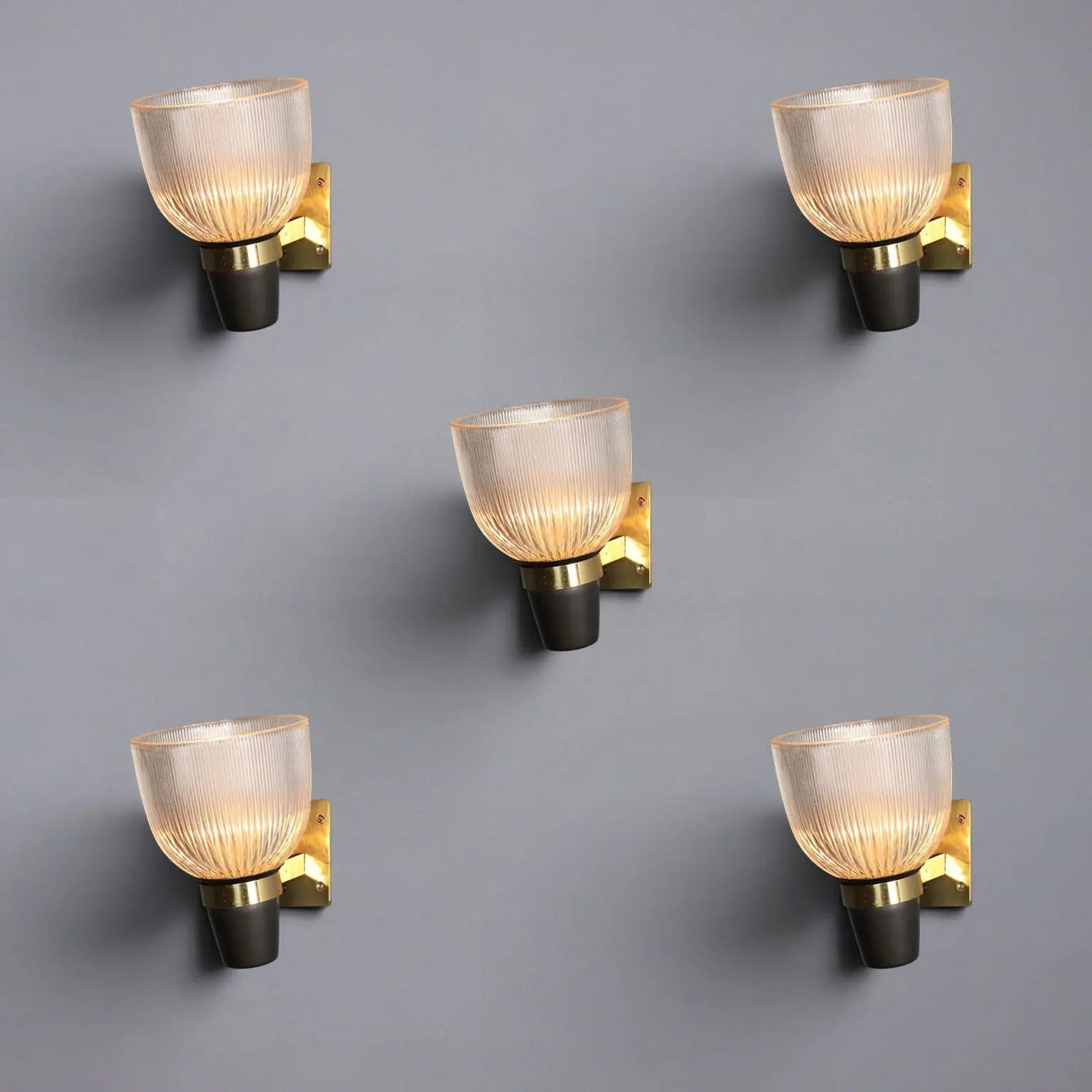 1950s '60s Wall Lamps in Gardella Style