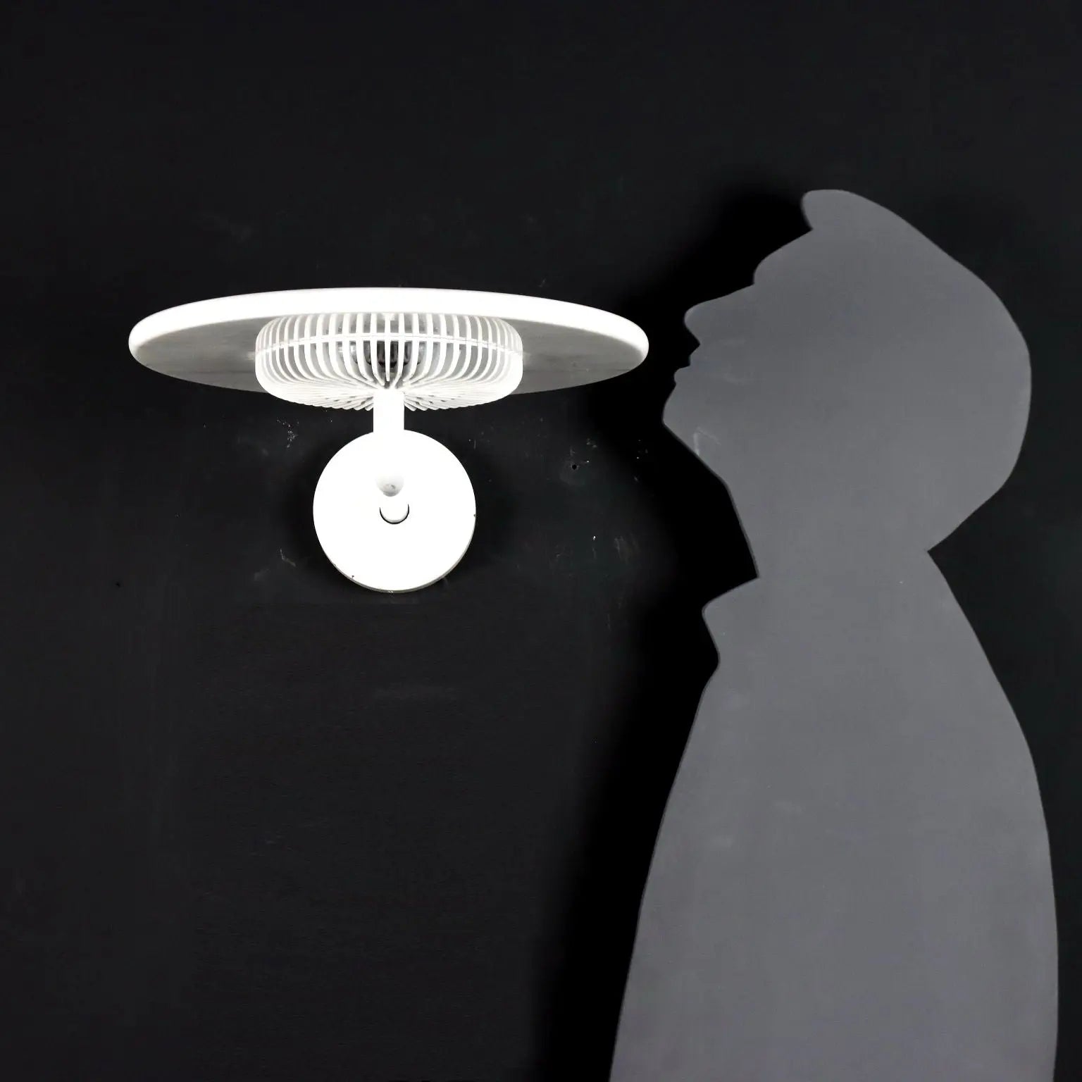 Vintage Lamp Aureola Cini&Nils 1980s-90s Marble Enamelled Metal | Modernism | Lighting