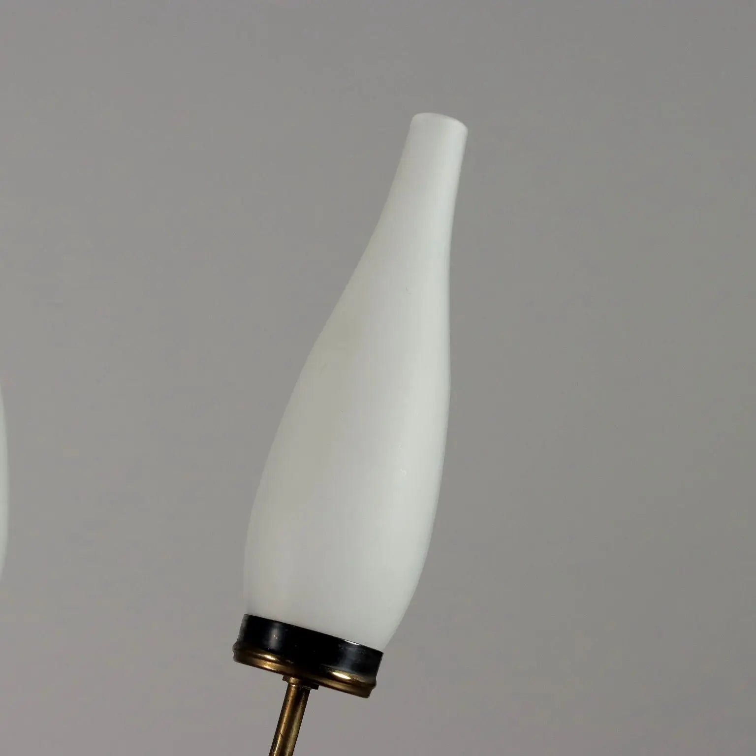 Vintage Lamp from the 50s-60s Aluminium Brass Opaline Glass | Modernism | Lighting