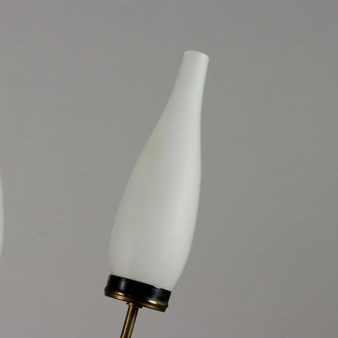 Vintage Lamp from the 50s-60s Aluminium Brass Opaline Glass | Modernism | Lighting