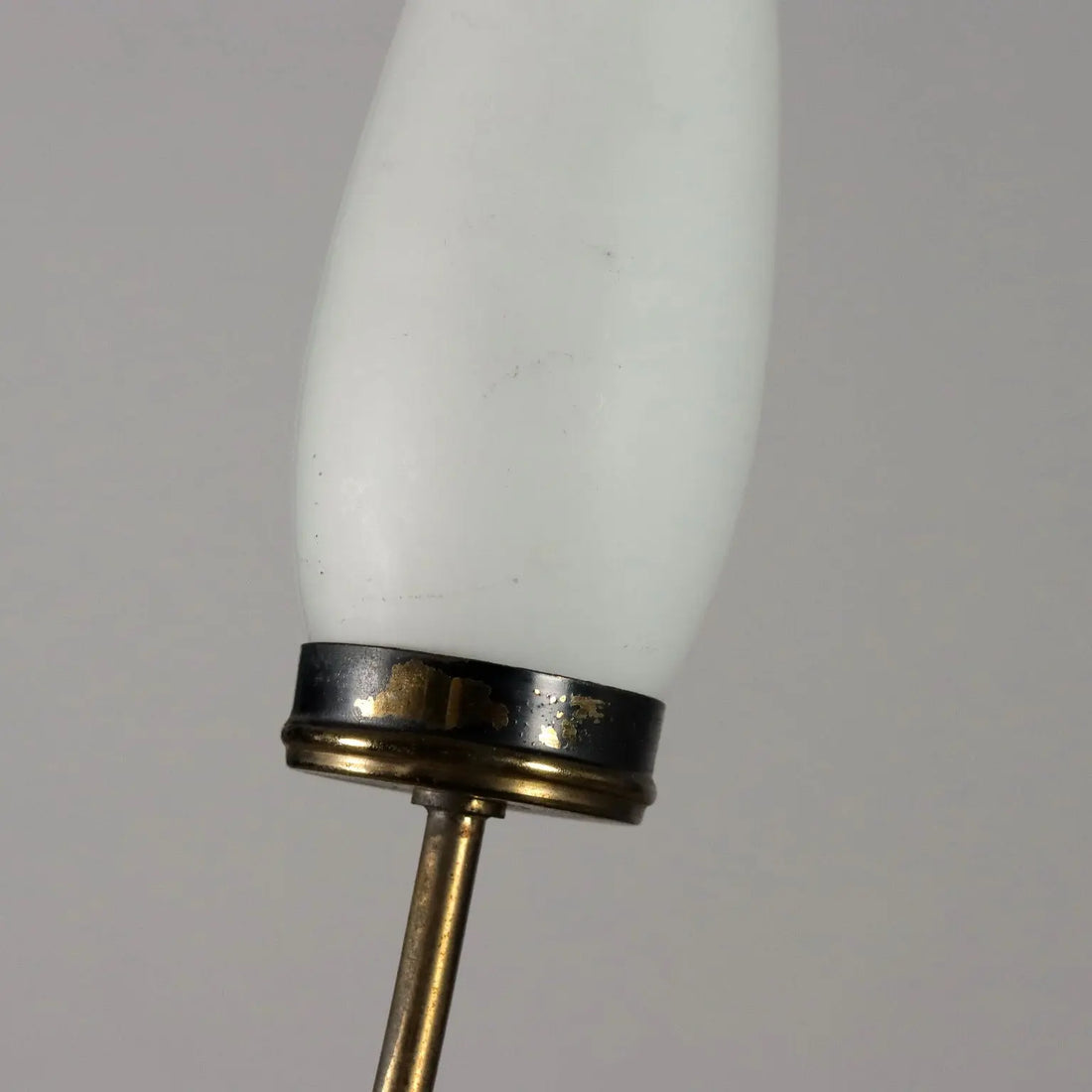 Vintage Lamp from the 50s-60s Aluminium Brass Opaline Glass | Modernism | Lighting
