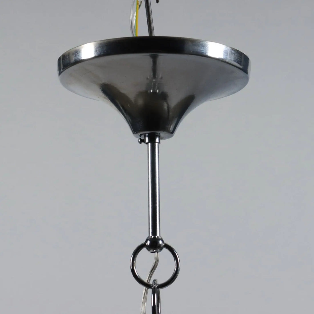Vintage 1960s Ceiling Lamp Chromed Metal Glass Italy | Modernism | Lighting