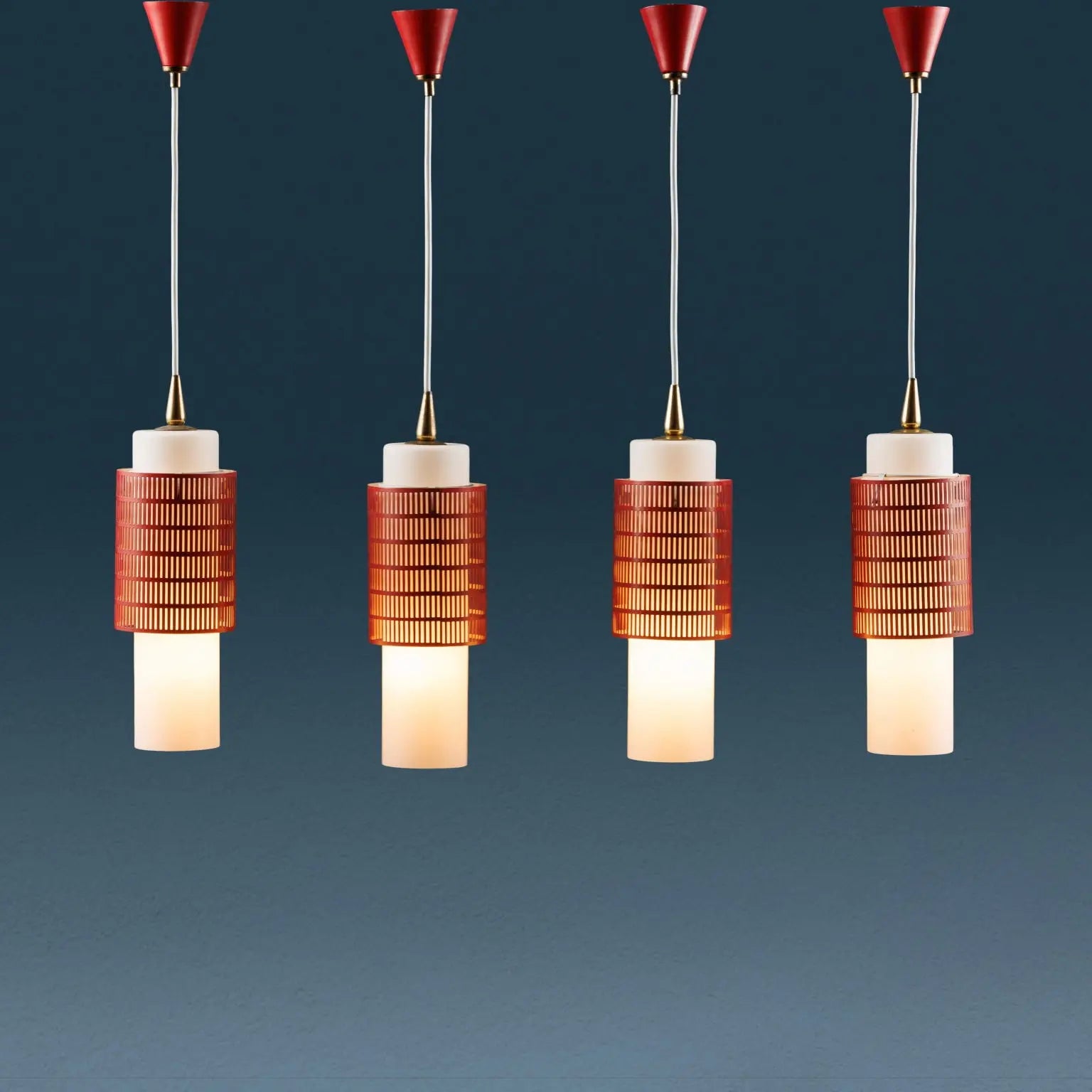 Vintage Ceiling Lamps Metal Glass Brass Italy 1960s | Modernism  Lighting