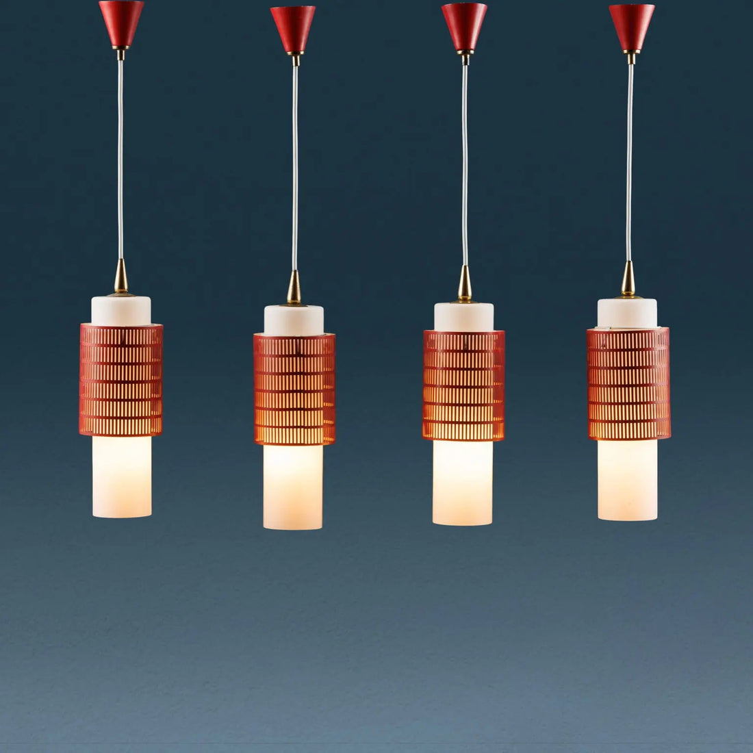 Vintage Ceiling Lamps Metal Glass Brass Italy 1960s | Modernism  Lighting