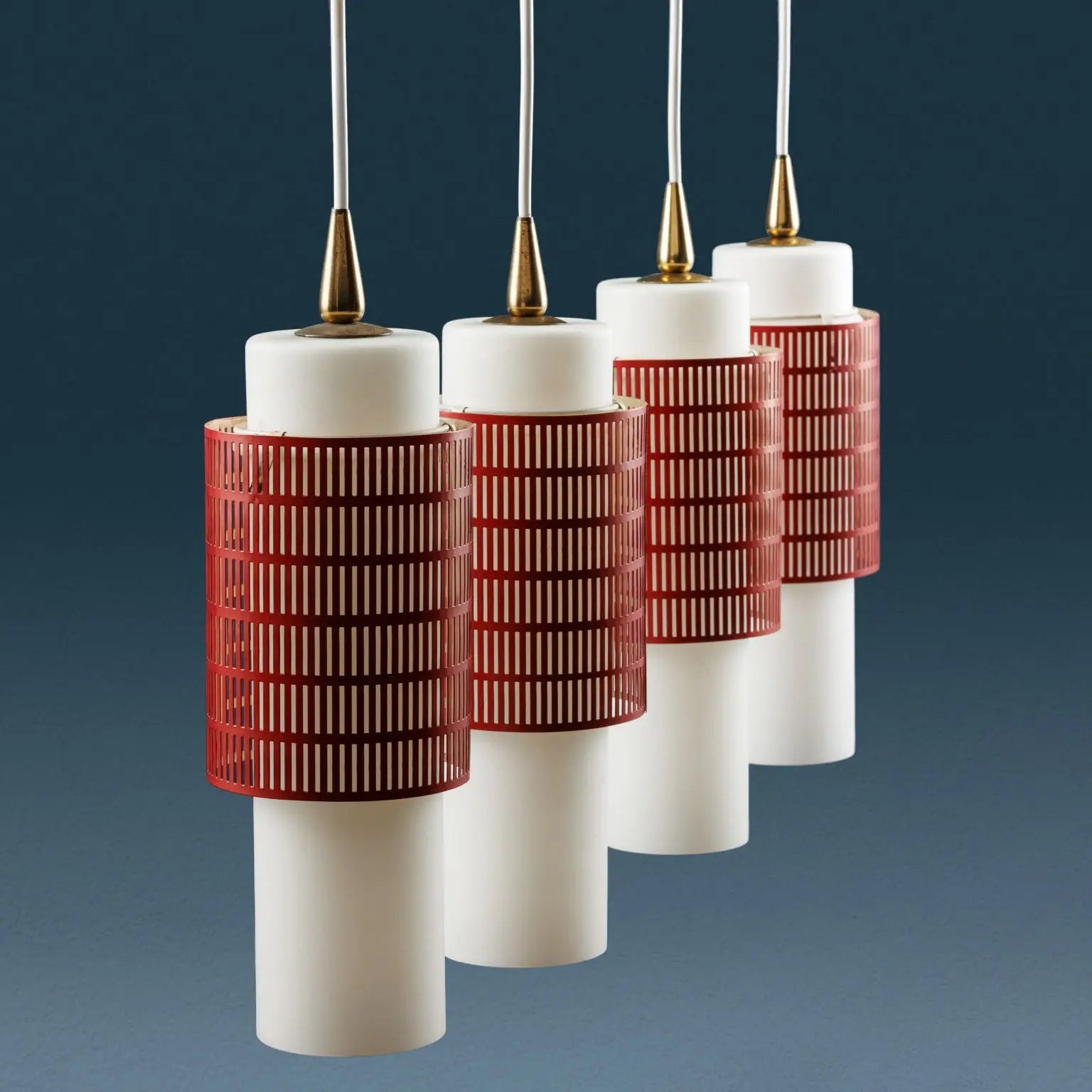 Vintage Ceiling Lamps Metal Glass Brass Italy 1960s | Modernism  Lighting