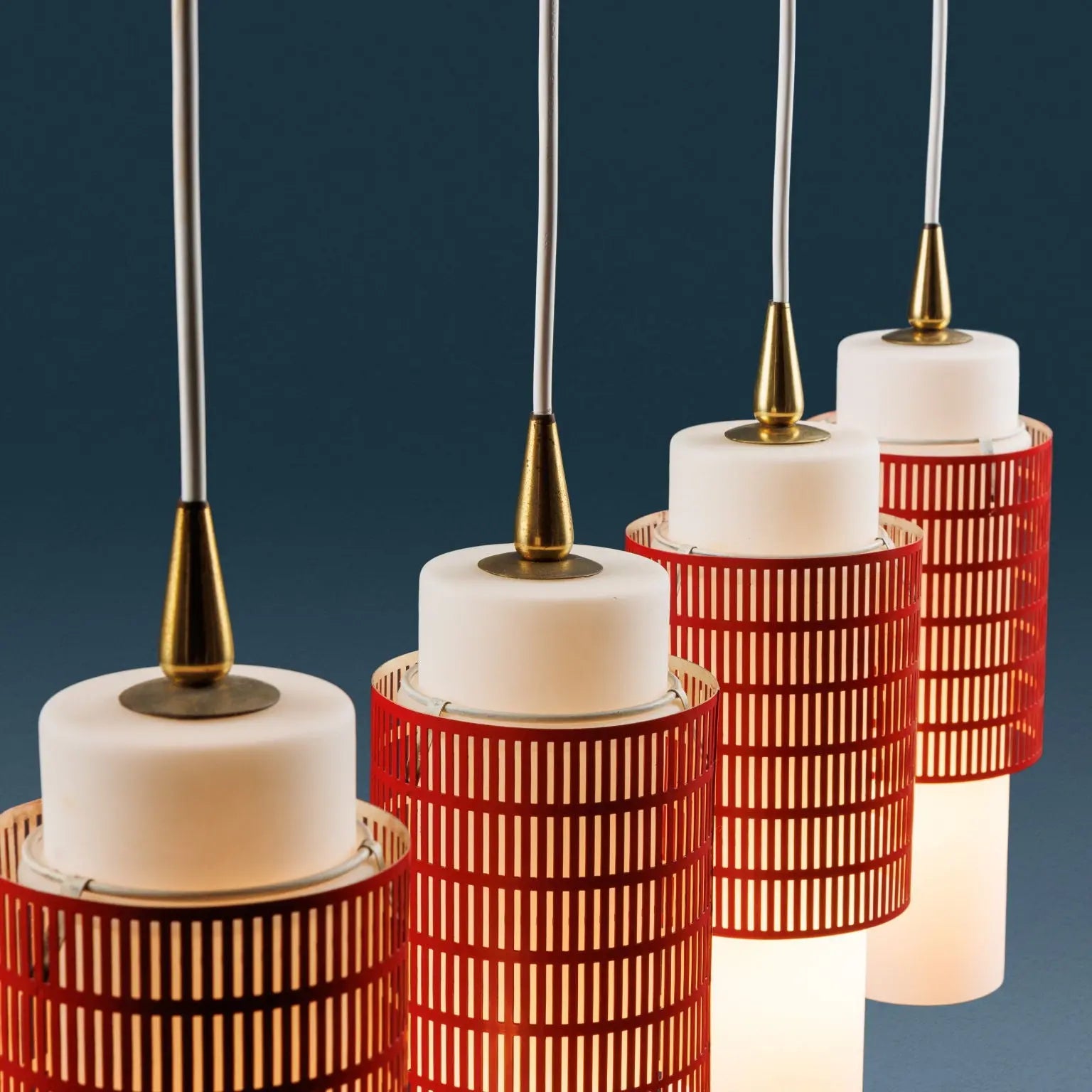 Vintage Ceiling Lamps Metal Glass Brass Italy 1960s | Modernism  Lighting