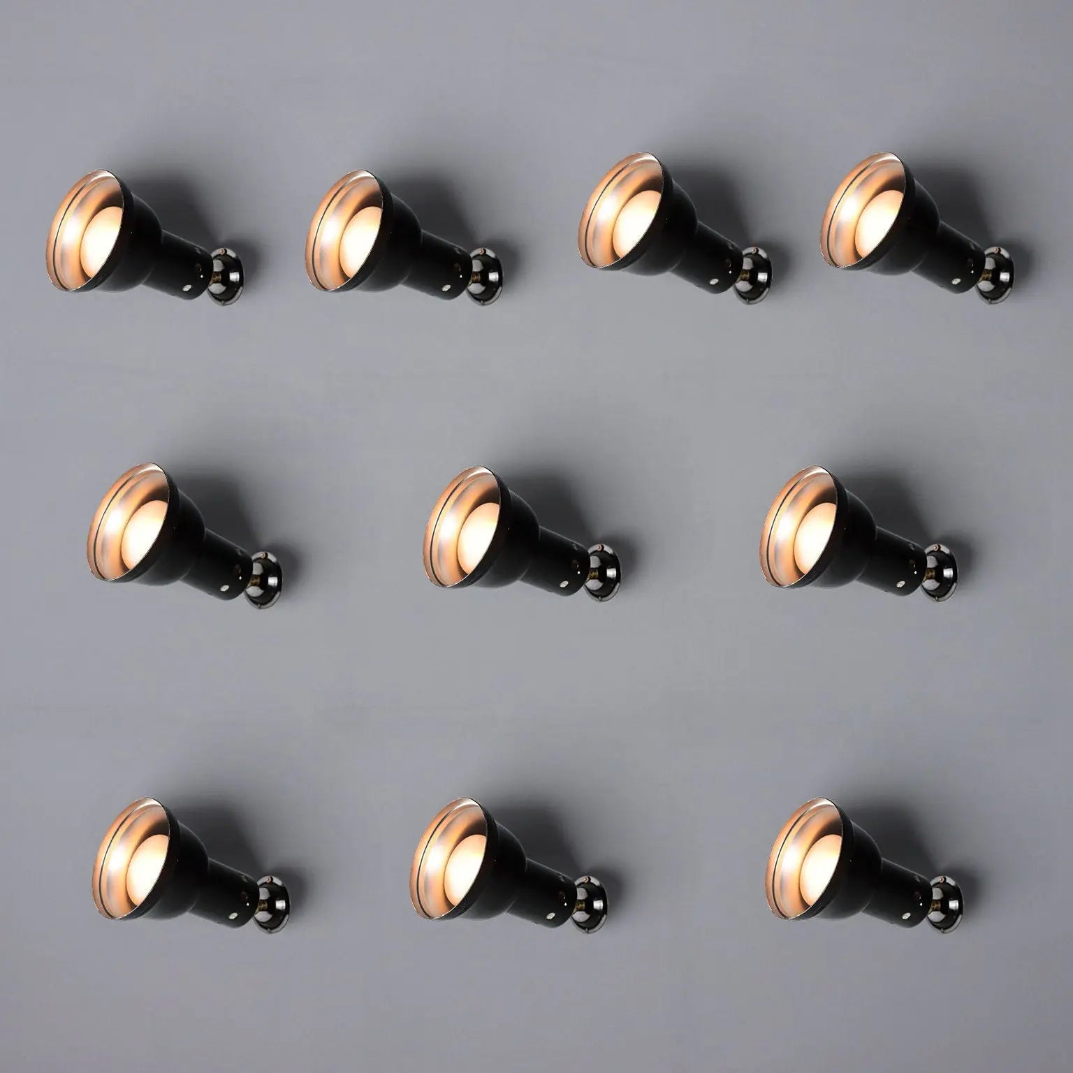 1950s-60s Wall Lamps in Aluminum and Brass