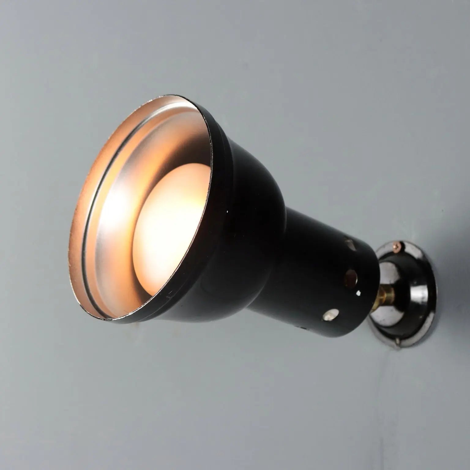 1950s-60s Wall Lamps in Aluminum and Brass
