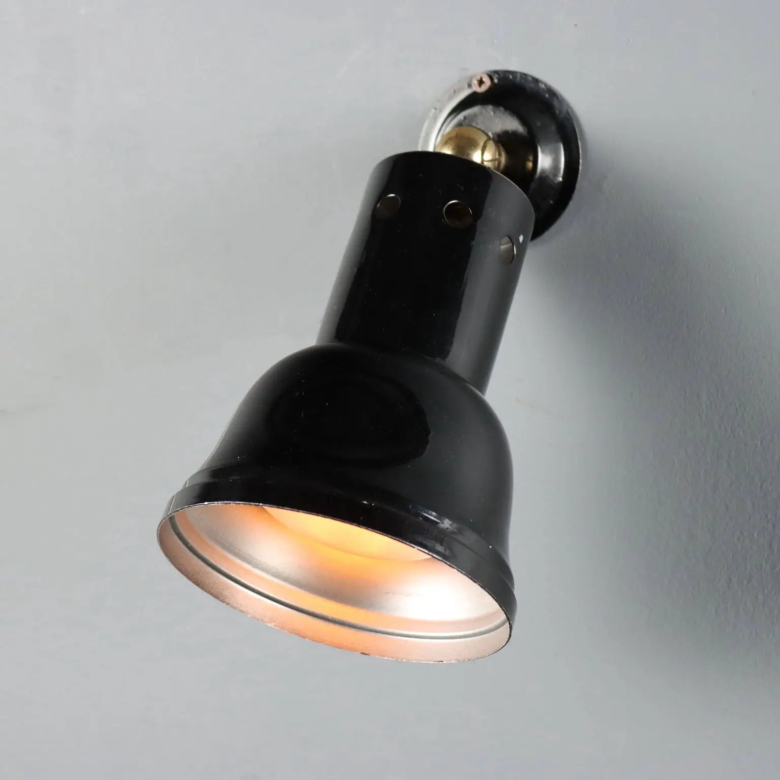 1950s-60s Wall Lamps in Aluminum and Brass