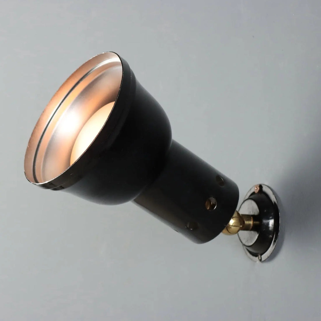 1950s-60s Wall Lamps in Aluminum and Brass