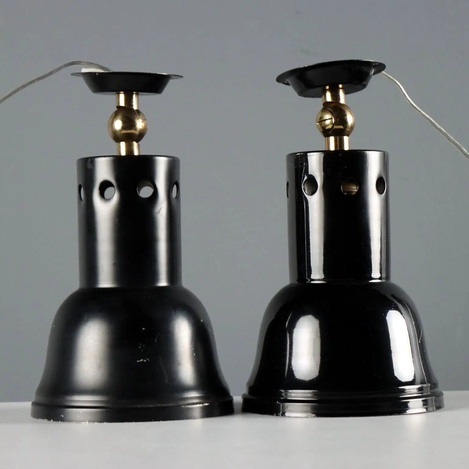 1950s-60s Wall Lamps in Aluminum and Brass