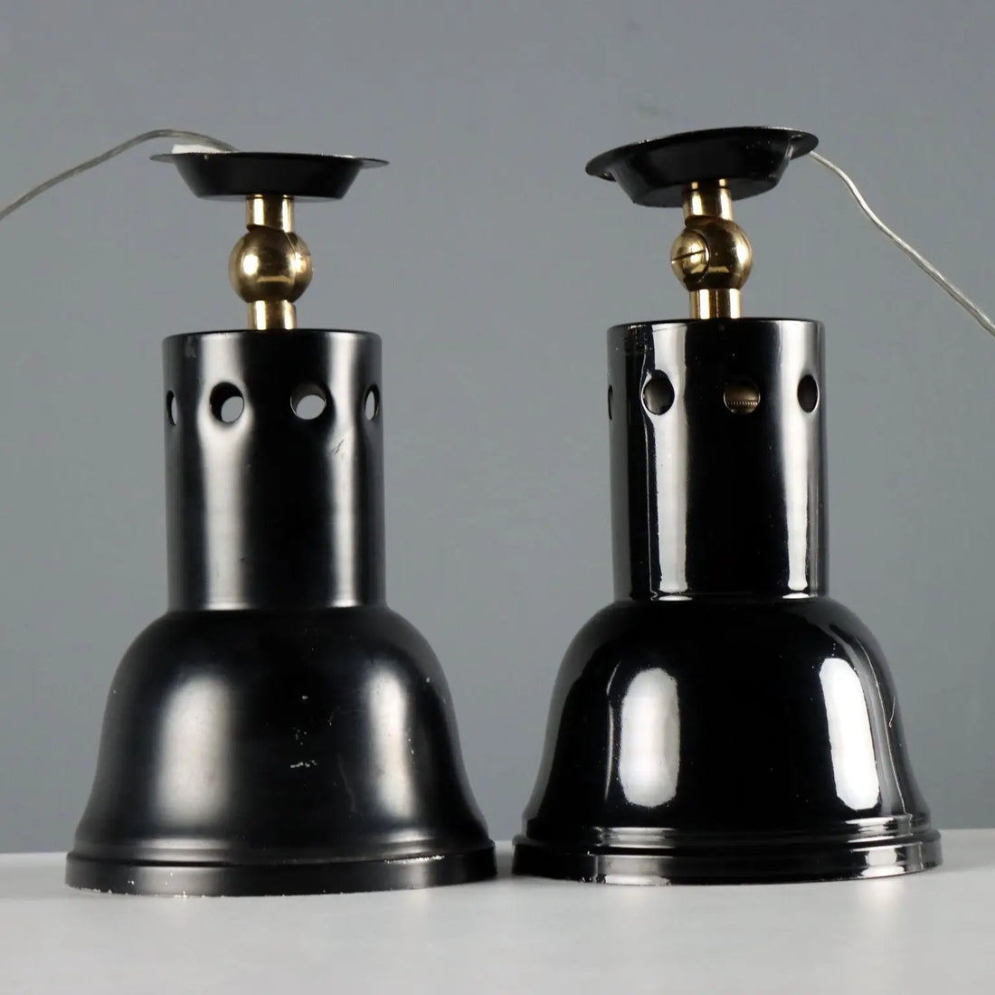1950s-60s Wall Lamps in Aluminum and Brass