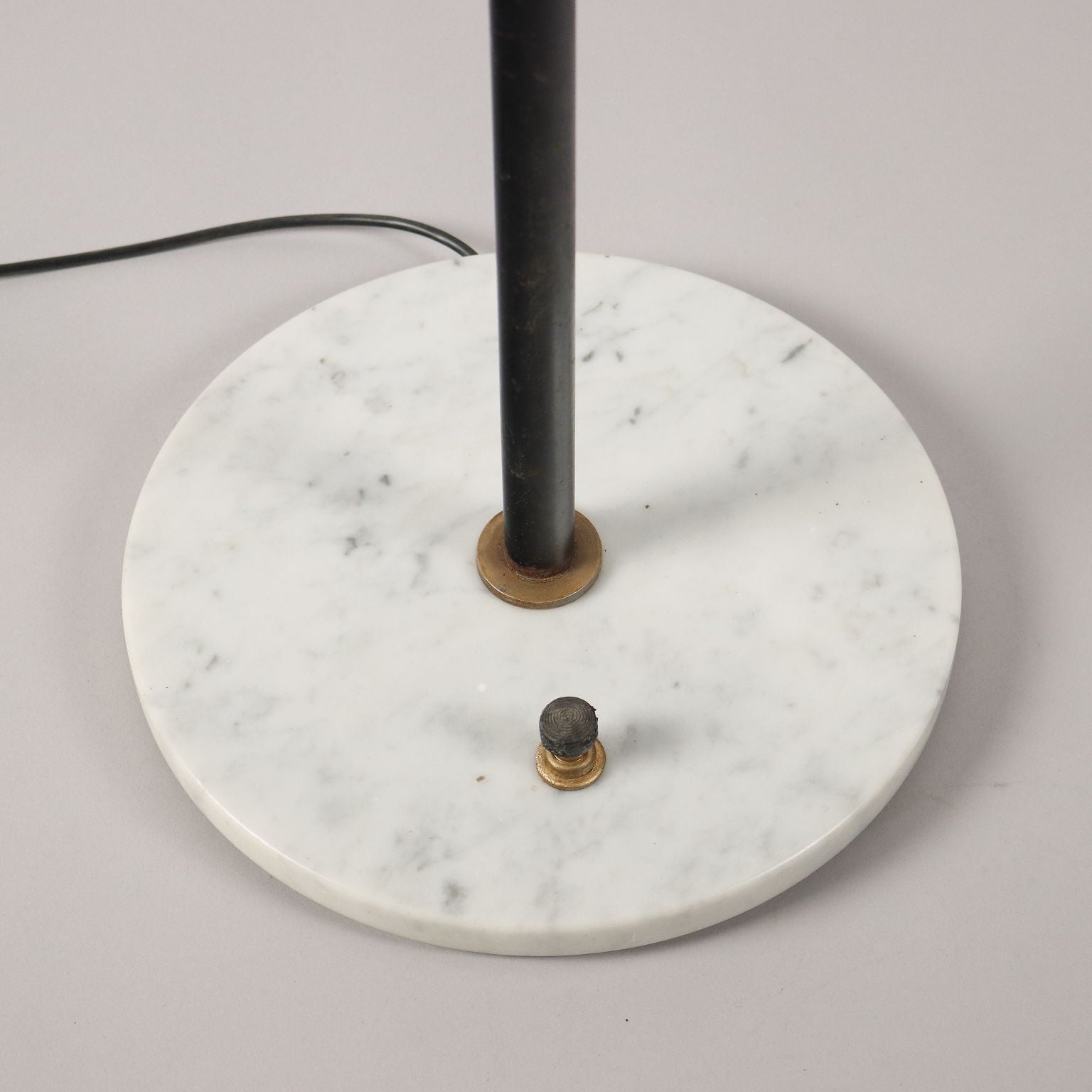 Vintage 1960s Floor Lamp Glass Metal Marble Italy | Modernism  Lighting