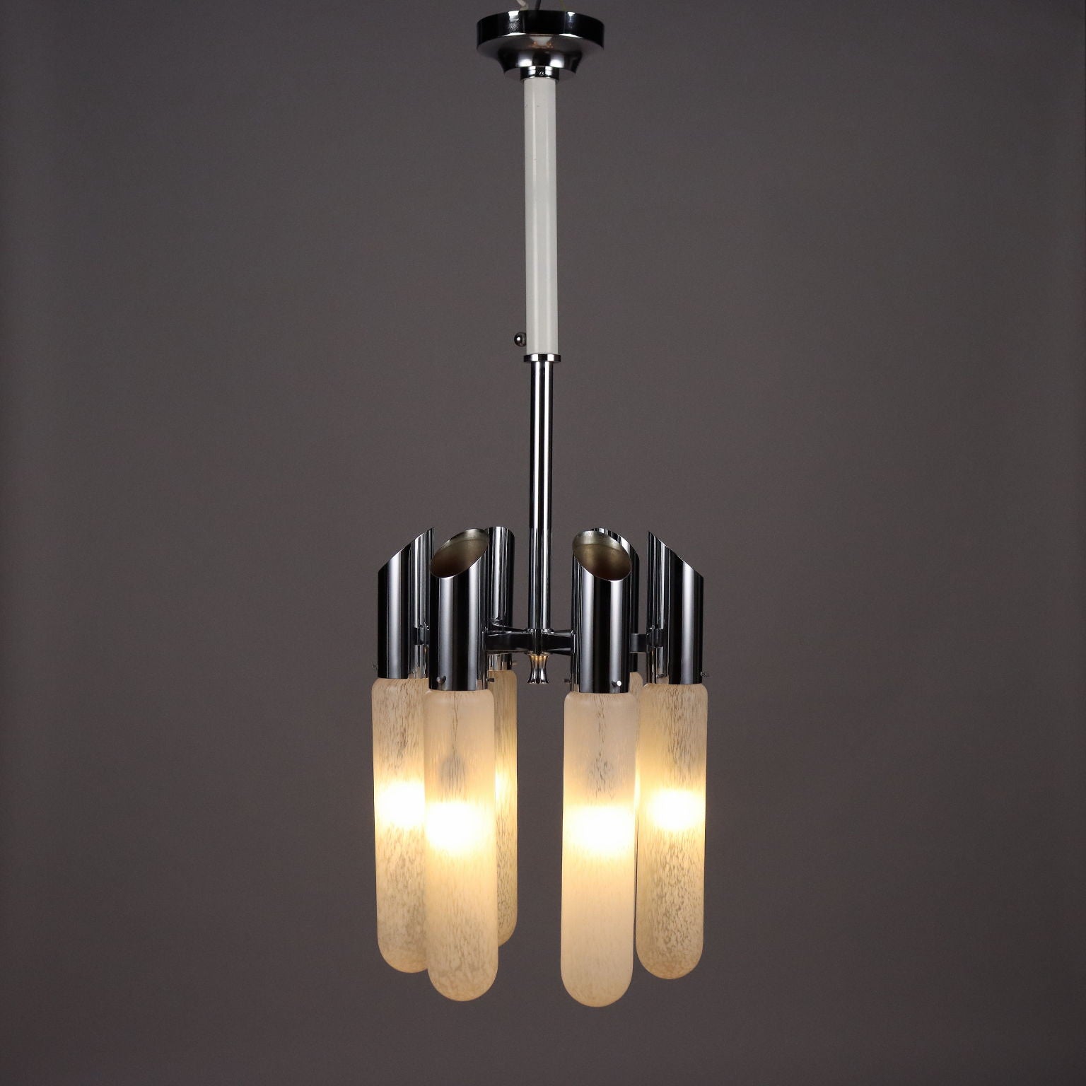 Mazzega Ceiling Lamp Murano Glass Metal Vintage Italy 1960s | Modernism  Lighting