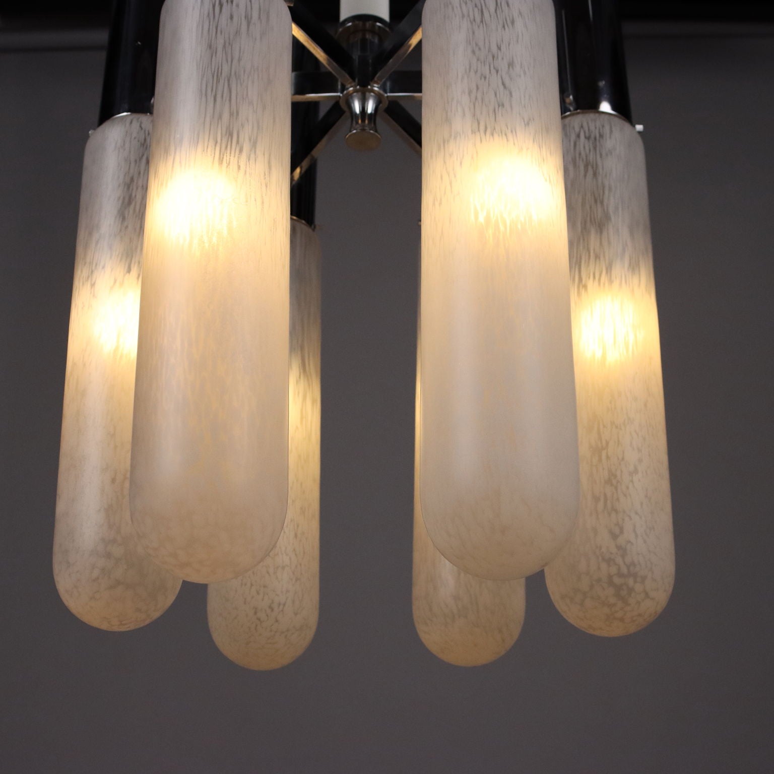 Mazzega Ceiling Lamp Murano Glass Metal Vintage Italy 1960s | Modernism  Lighting