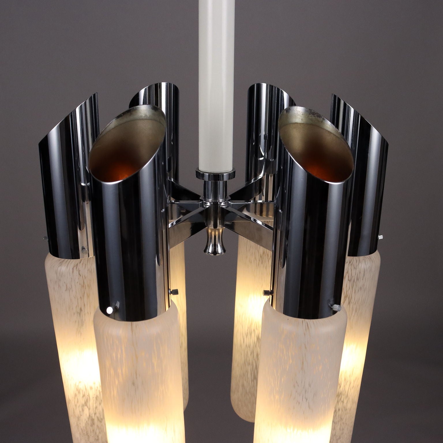 Mazzega Ceiling Lamp Murano Glass Metal Vintage Italy 1960s | Modernism  Lighting