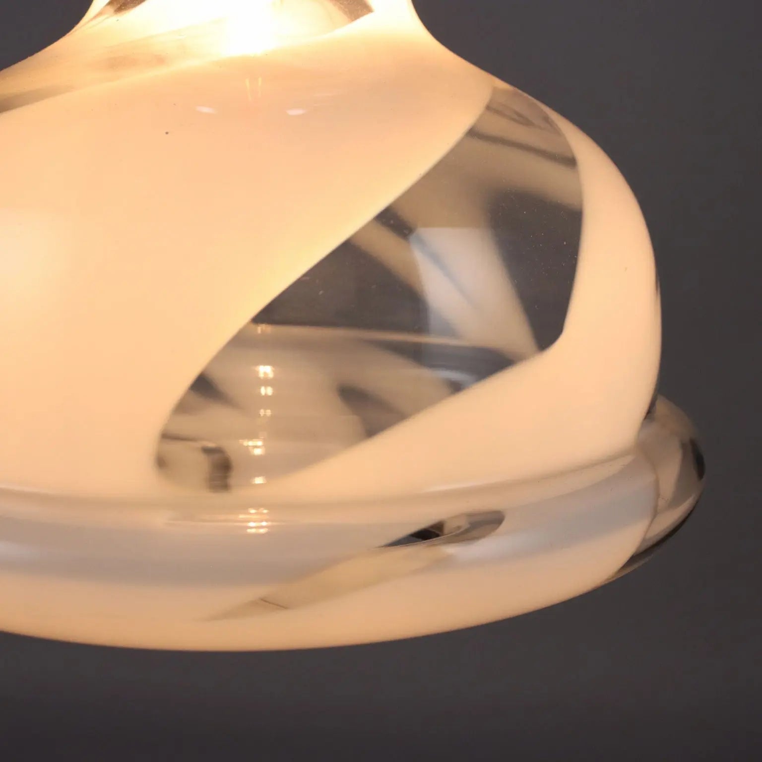 Vintage 1970s Ceiling Lamp Glass Metal Italy | Modernism | Lighting