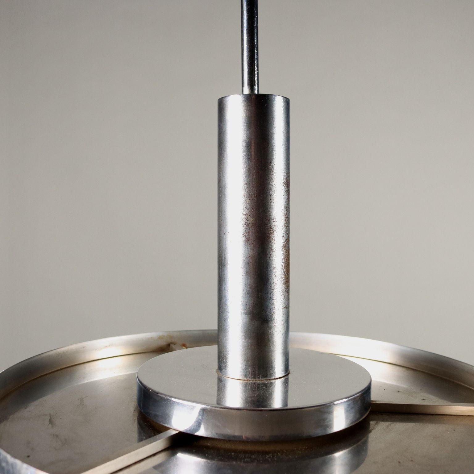 Vintage 1960s-70s Ceiling Lamp Glass Metal Italy | Modernism  Lighting