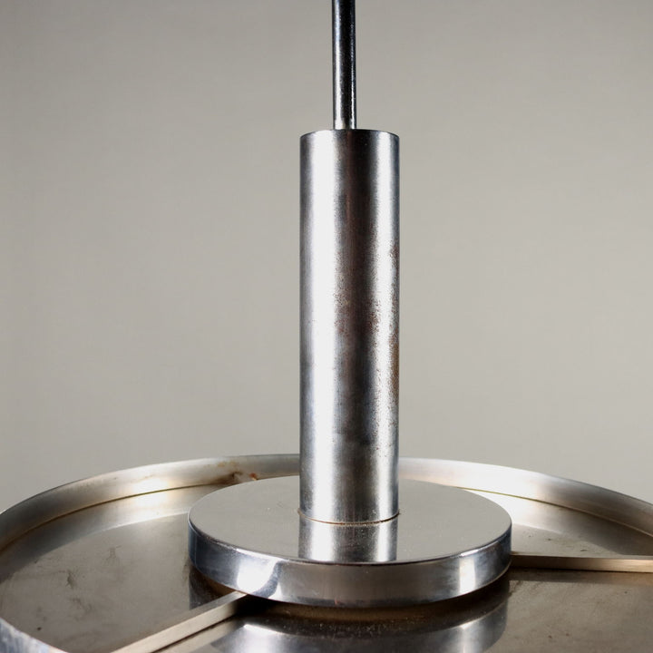 Vintage 1960s-70s Ceiling Lamp Glass Metal Italy | Modernism  Lighting