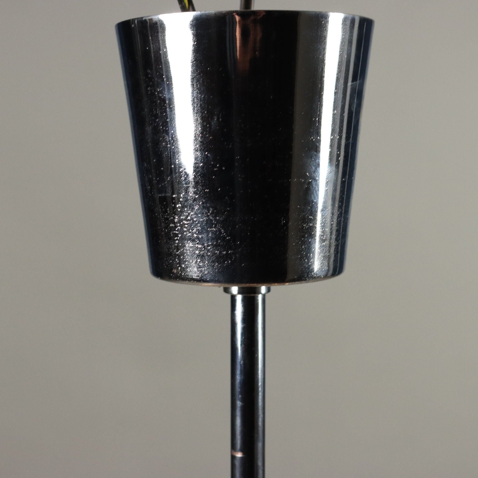 Vintage 1960s-70s Ceiling Lamp Glass Metal Italy | Modernism  Lighting