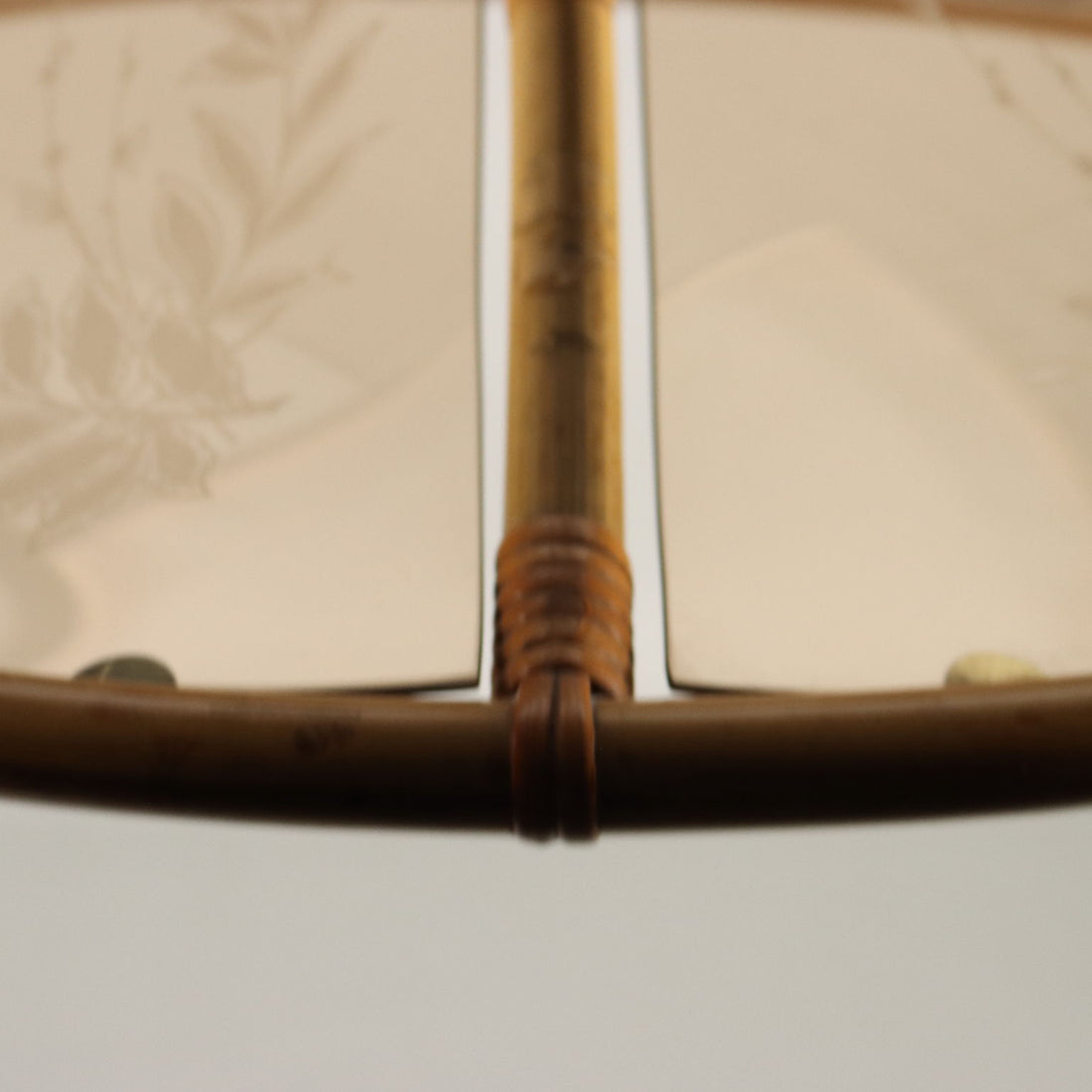 Vintage 1980s Lamp Bamboo Glass Italy | Modernism  Lighting