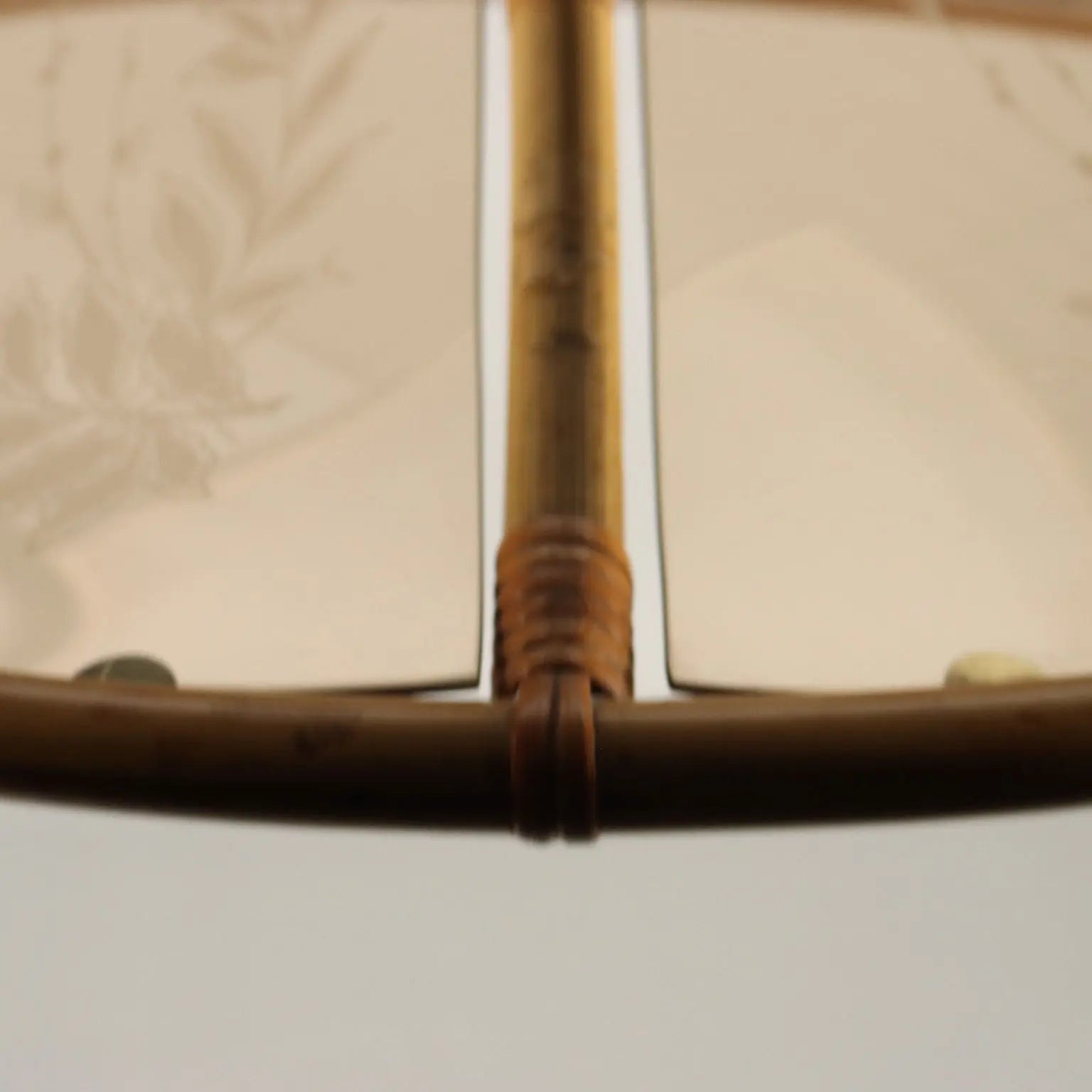 Vintage 1980s Lamp Bamboo Glass Italy | Modernism | Lighting