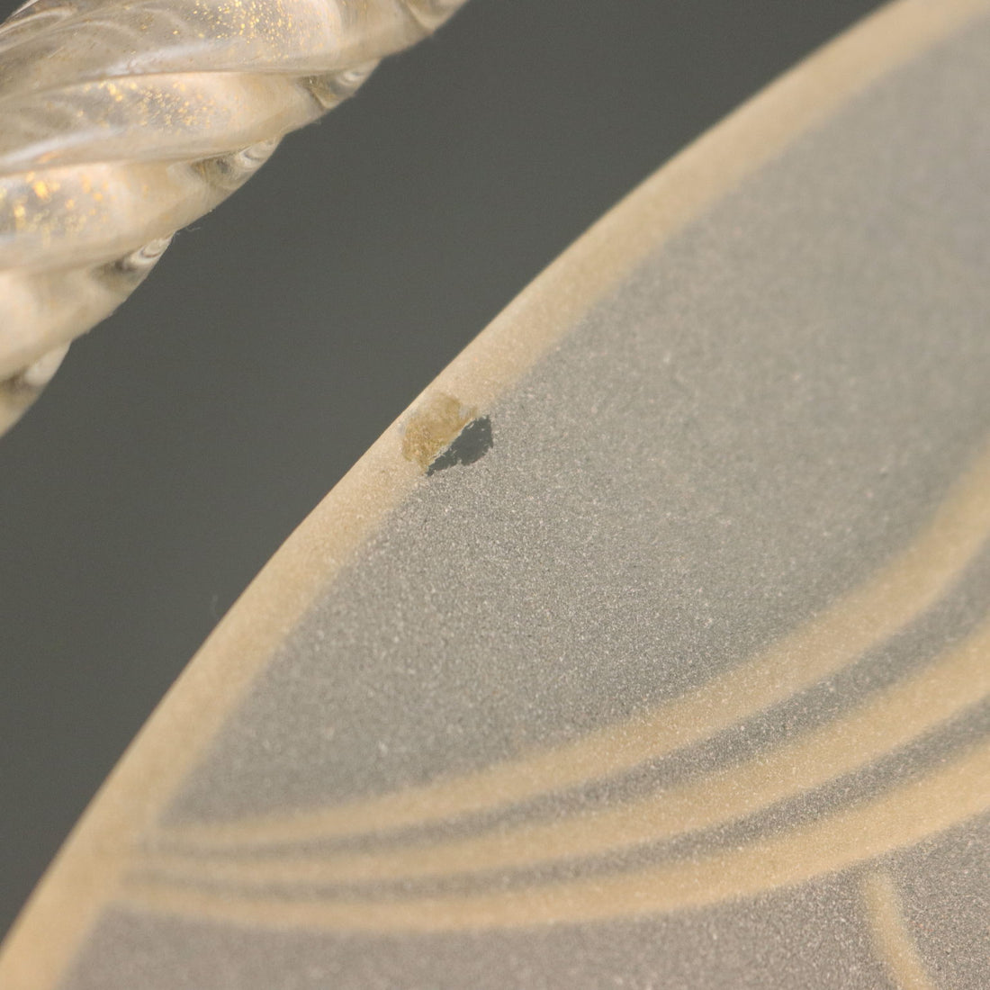 Vintage 1950s Ceiling Lamp Brass Glass Italy | Modernism  Lighting