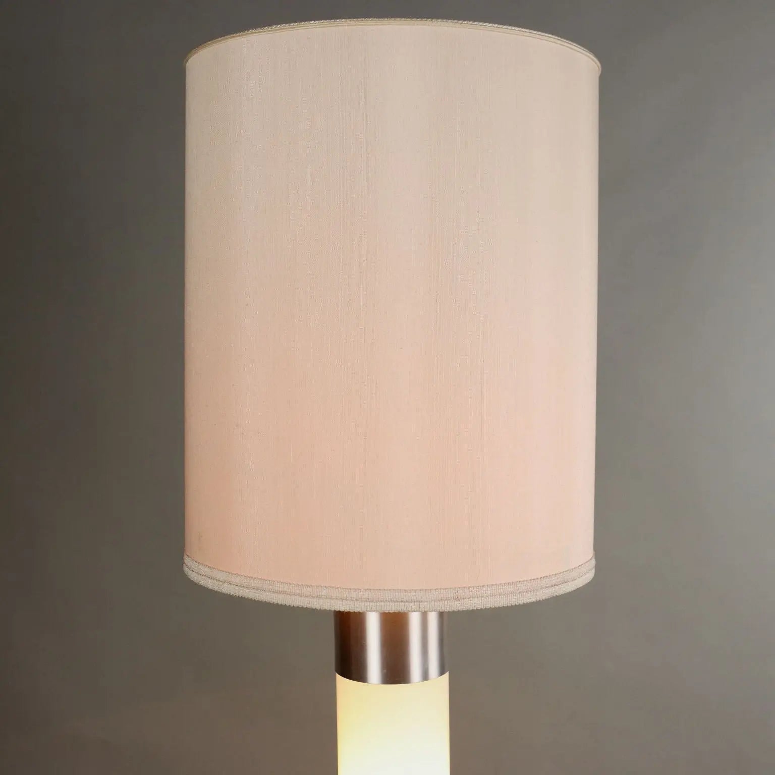 Vintage 1960s Floor Lamp Aluminium Fabric Italy | Modernism  Lighting