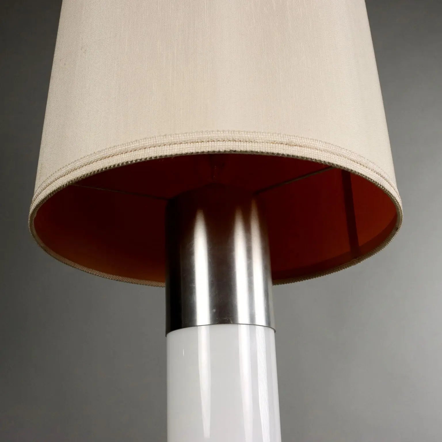 Vintage 1960s Floor Lamp Aluminium Fabric Italy | Modernism  Lighting