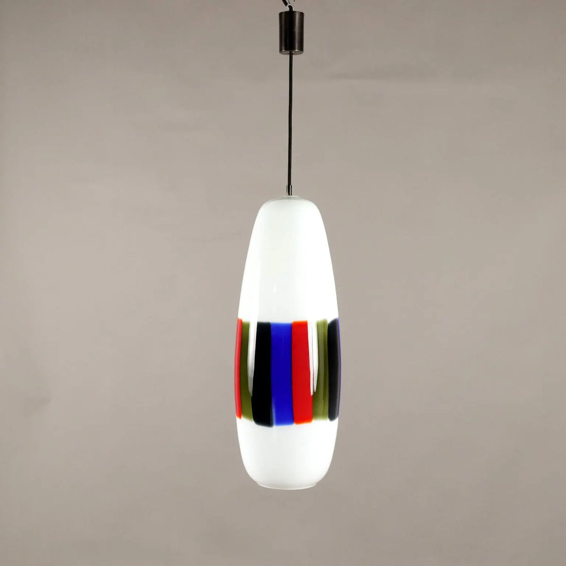 Vintage 1960s Ceiling Lamp Attr. to Massimo Vignelli Glass | Modernism | Lighting