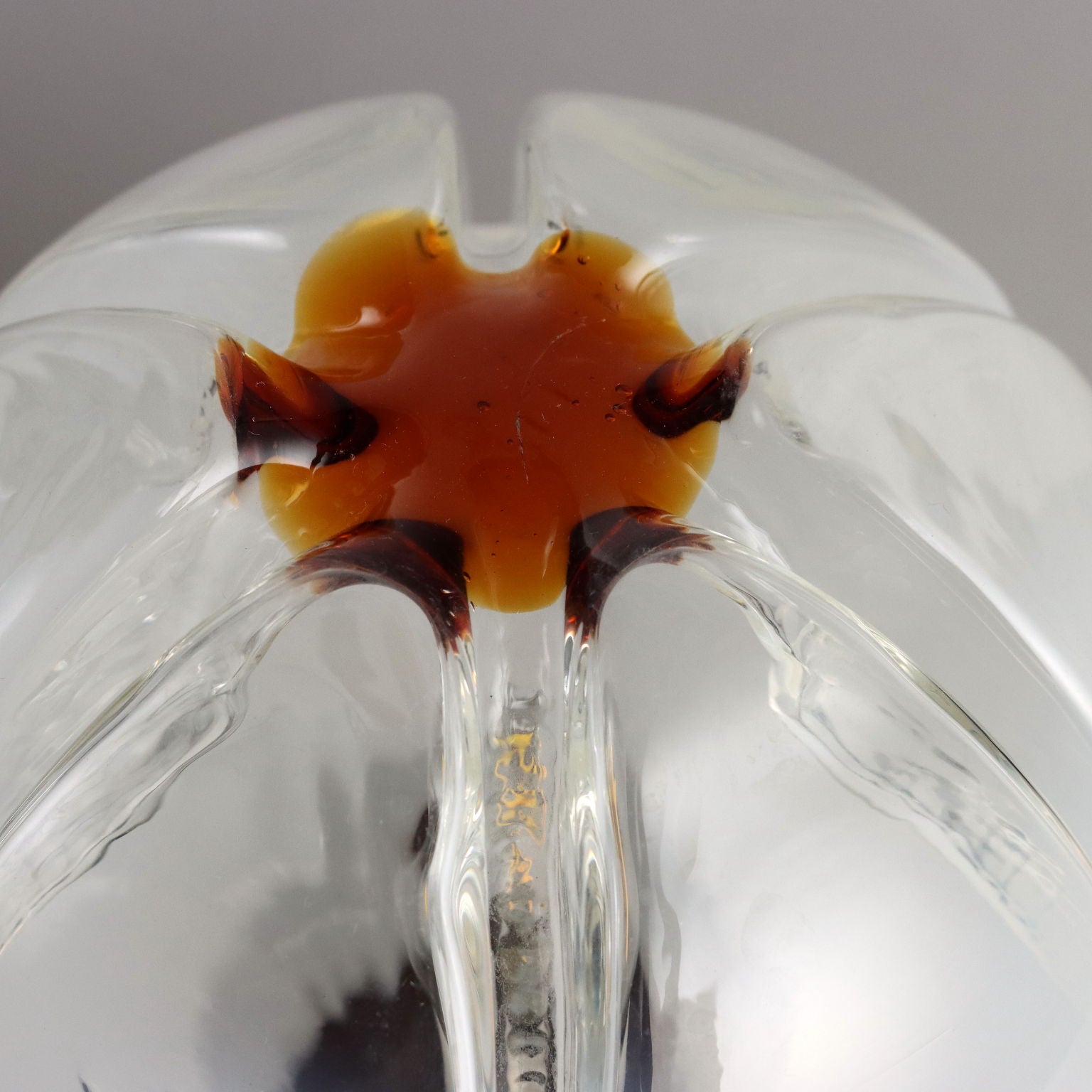 Vintage 1970s Table Lamps Chromed Metal Blown Glass | Modernism  Lighting