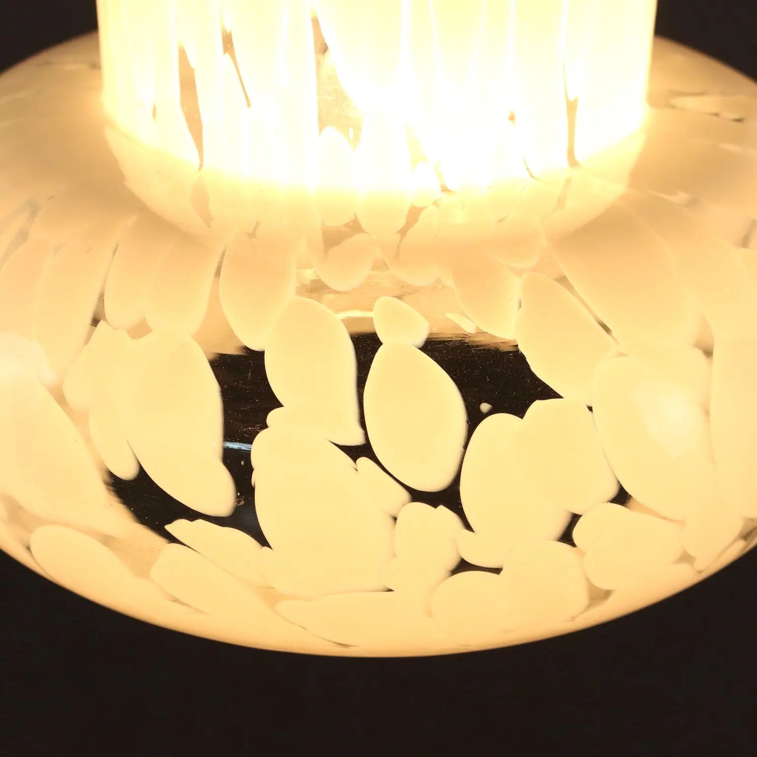 Vintage 1970s Ceiling Lamp Glass Metal Italy | Modernism | Lighting