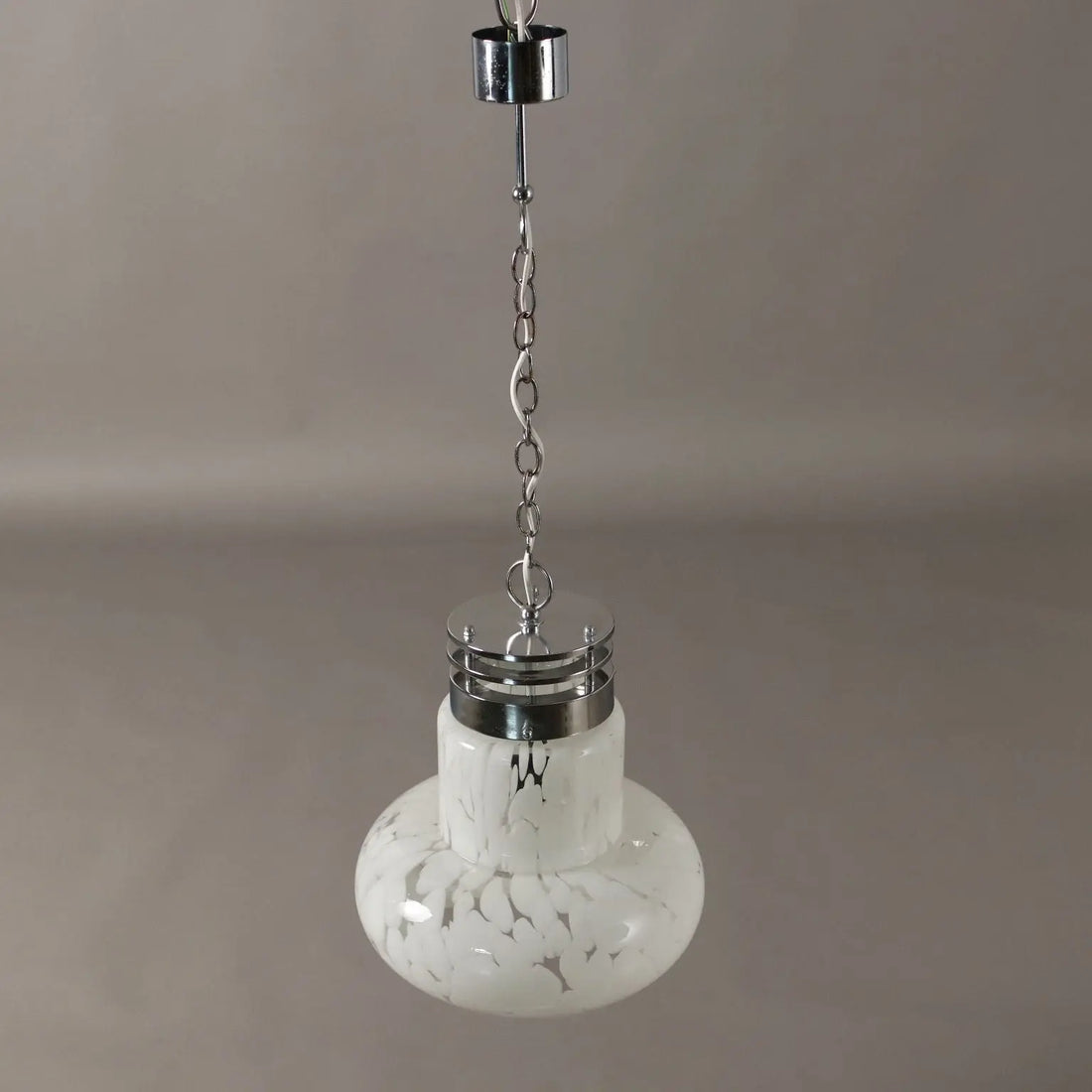 Vintage 1970s Ceiling Lamp Glass Metal Italy | Modernism | Lighting