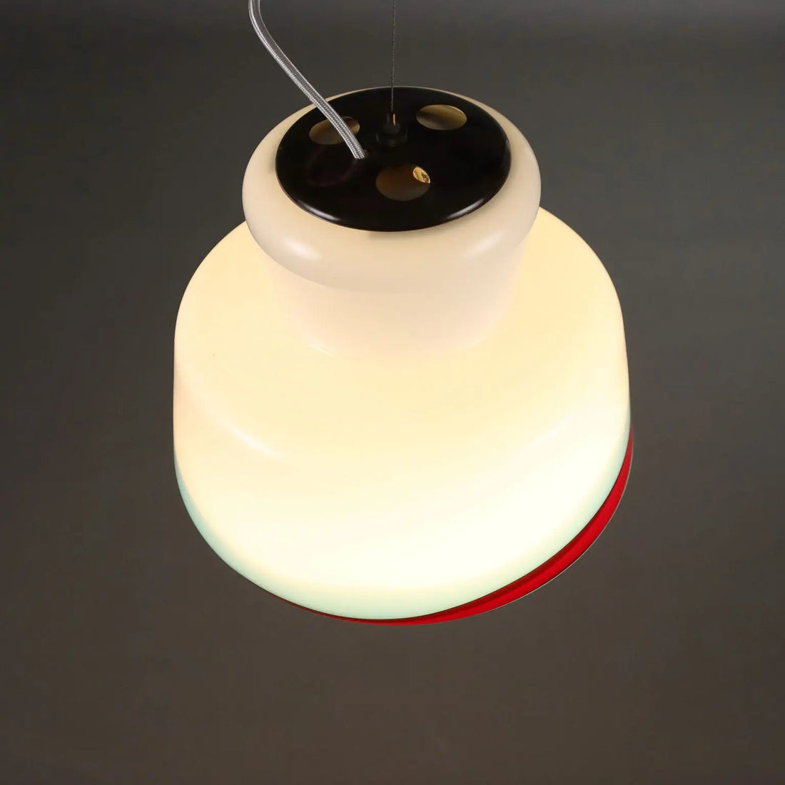 Vintage Ceiling Lamp Milk Glass Brass Italy 1960s | Modernism | Lighting