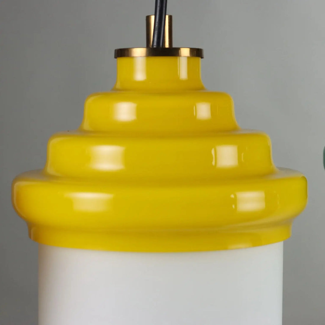 Vintage Ceiling Lamp Aluminium Glass Italy 1960s | Modernism | Lighting
