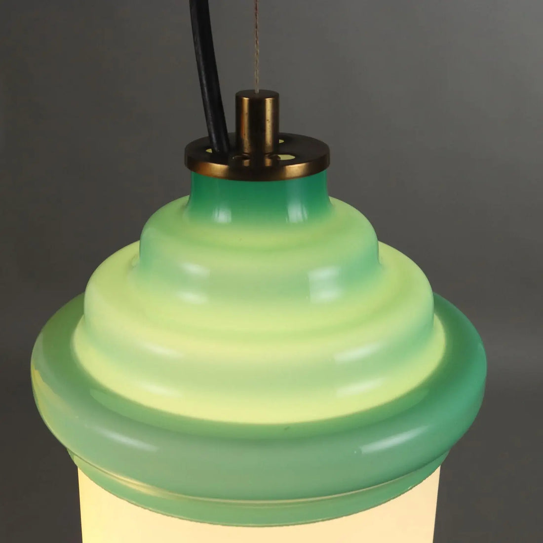 Vintage Ceiling Lamp Aluminium Glass Italy 1960s | Modernism | Lighting