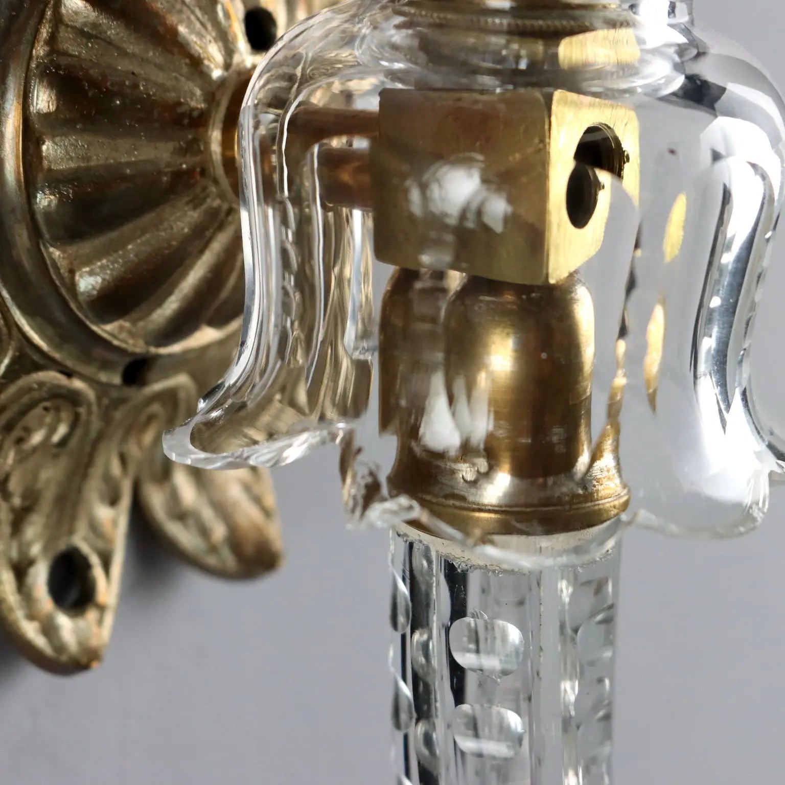 Antique Wall Lamps Crystal Glass Italy XX Century - Italy, XX Century | Modernism | Lighting