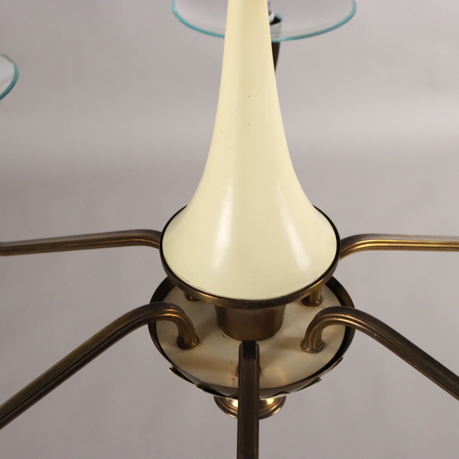 Vintage Ceiling Lamp Aluminium Brass Italy 1950s-1960s | Modernism  Lighting