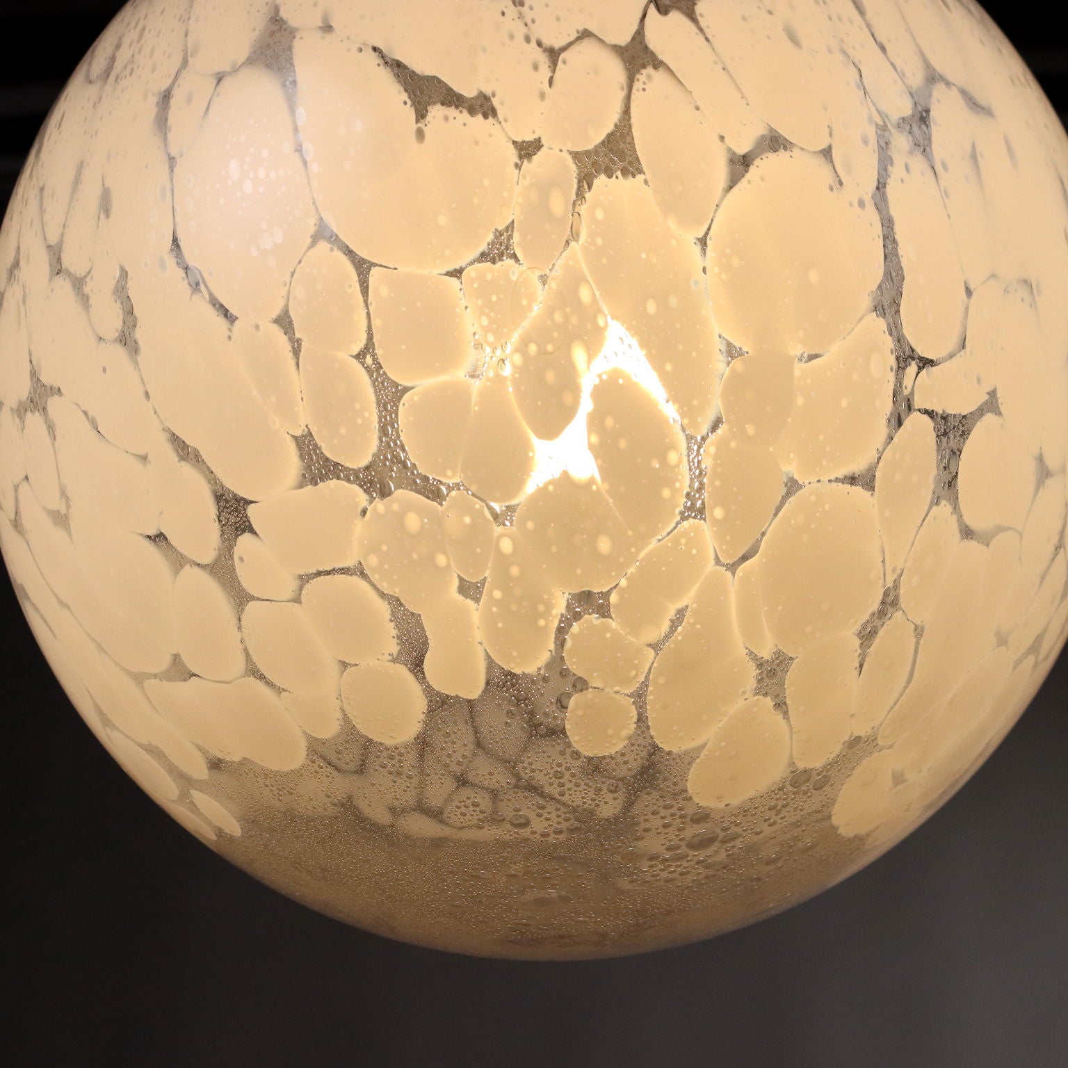 Vintage Ceiling Lamp Metal Blown Glass Italy 1960s-1970s | Modernism  Lighting