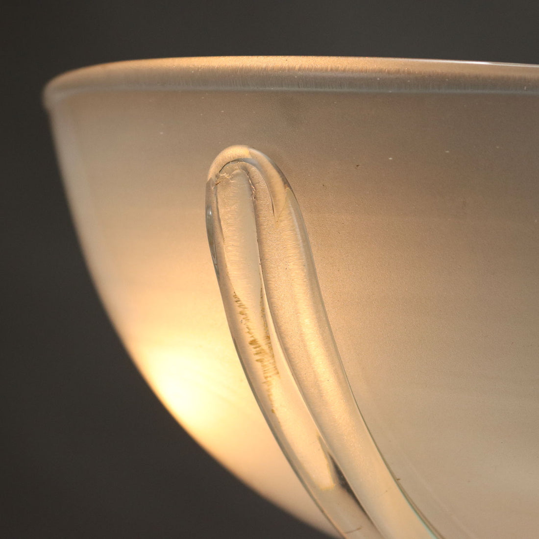 Vintage Ceiling Lamp Chromed Metal Glass Italy 1960s | Modernism  Lighting