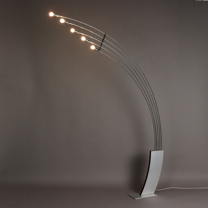 Vintage Floor Lamp Aluminium Metal Italy 1970s-1980s | Modernism  Lighting