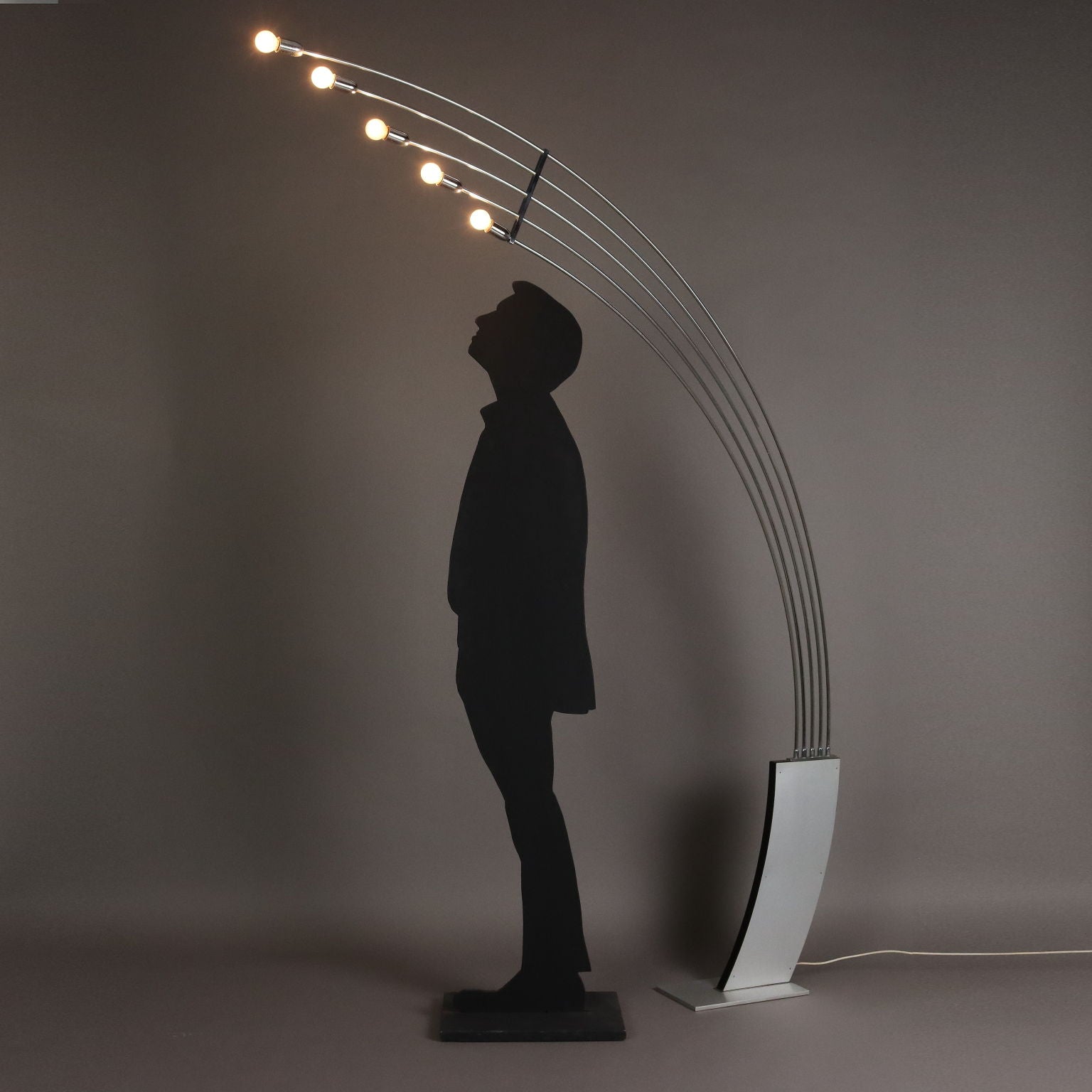 Vintage Floor Lamp Aluminium Metal Italy 1970s-1980s | Modernism  Lighting