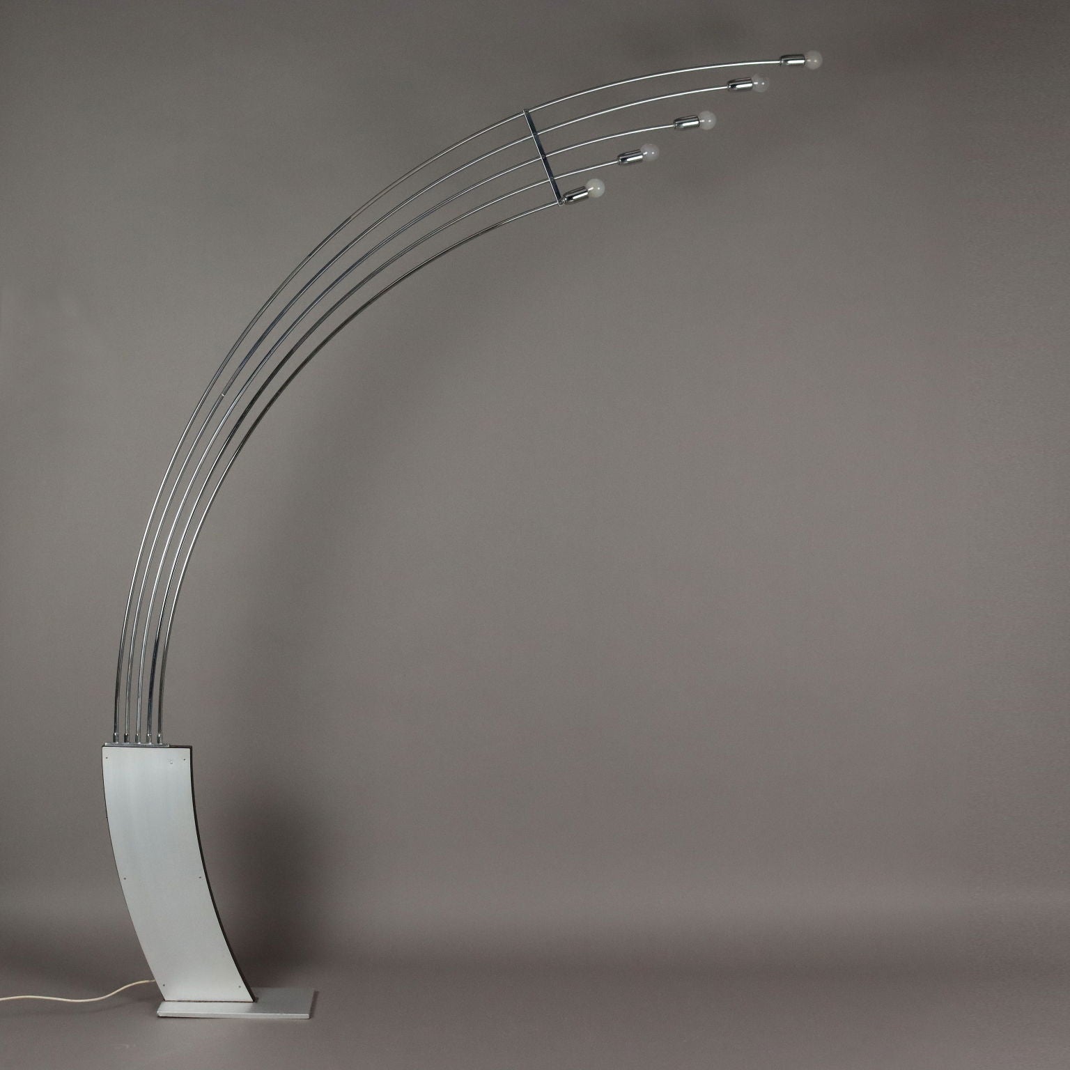 Vintage Floor Lamp Aluminium Metal Italy 1970s-1980s | Modernism  Lighting