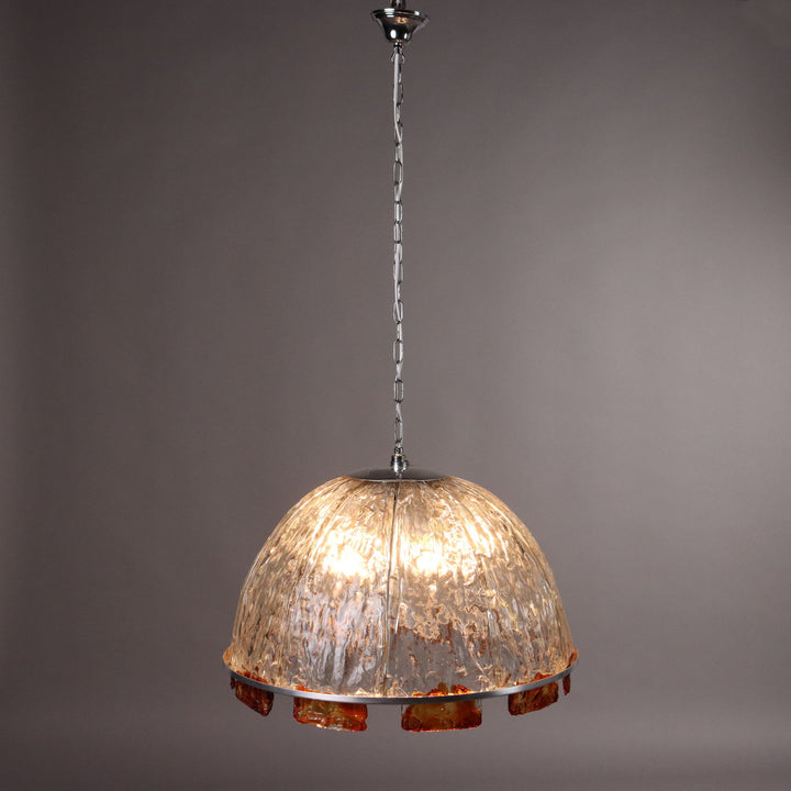 Vintage Ceiling Lamp Coloured Glass Italy 1970s | Modernism  Lighting