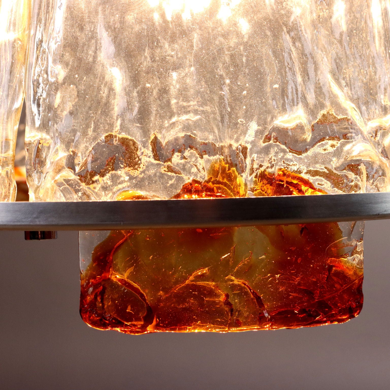 Vintage Ceiling Lamp Coloured Glass Italy 1970s | Modernism  Lighting