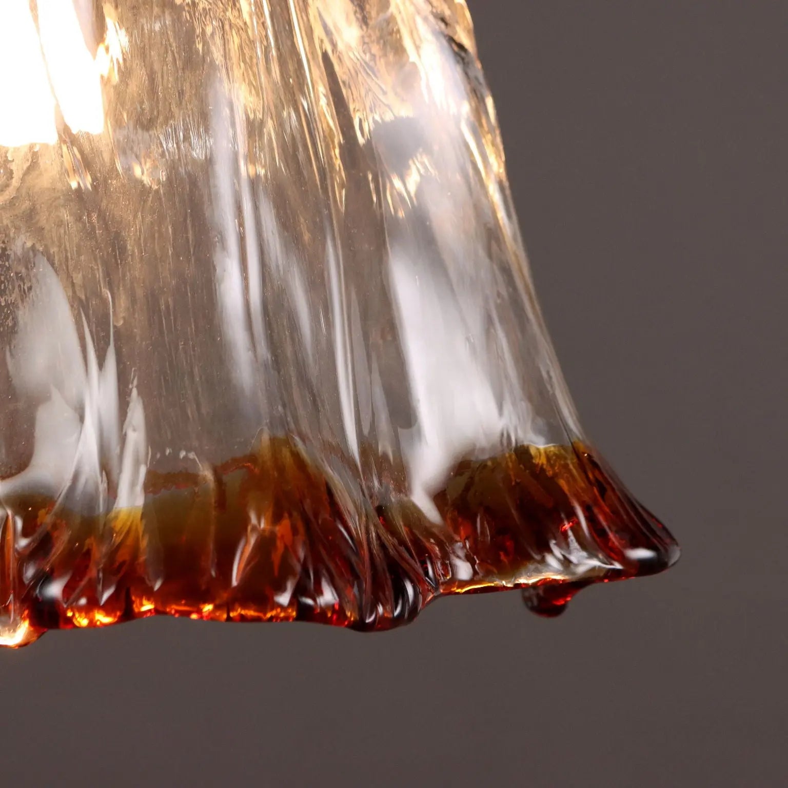 Vintage Ceiling Lamp Brass Glass Italy 1980s | Modernism | Lighting