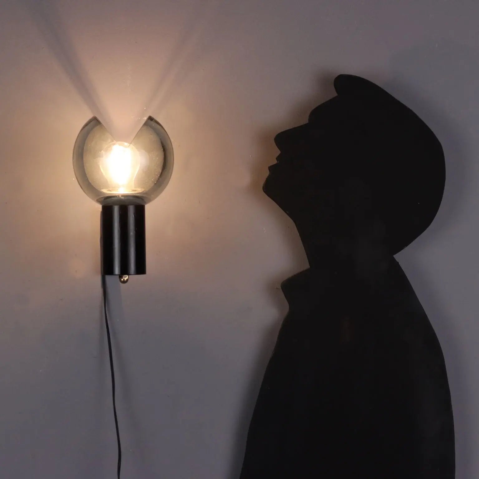 Vintage Wall Lamp Glass Aluminium Italy 1960s | Modernism | Lighting