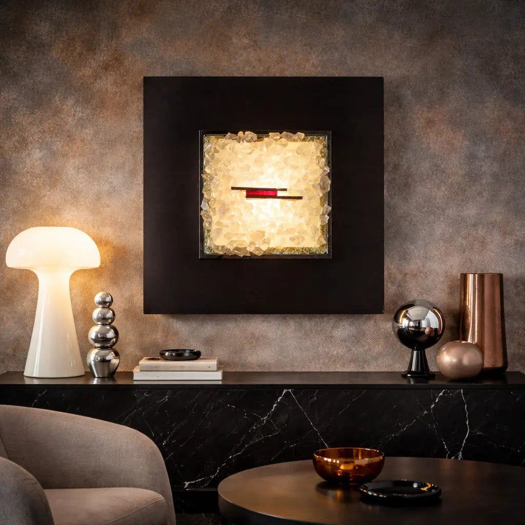 Vintage Panel with Light Design Angelo Brotto for Esperia 1970s - 70's | Modernism | Lighting
