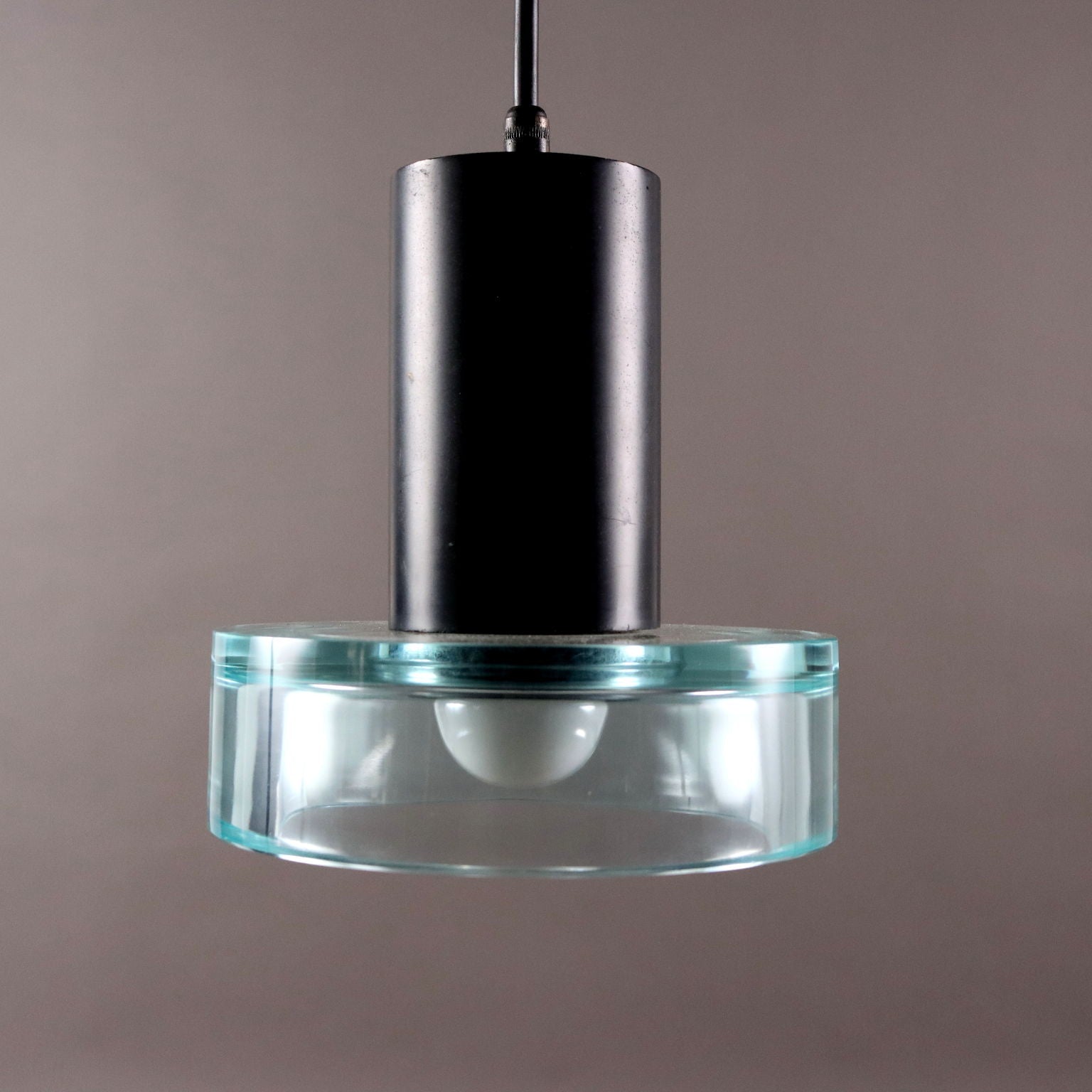 Vintage Ceiling Lamps Aluminium Glass Italy 1960s | Modernism  Lighting