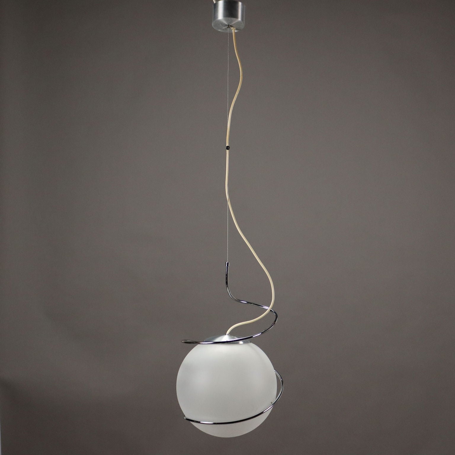 Vintage Chandelier Aluminium Metal Italy 1970s-1980s | Modernism  Lighting